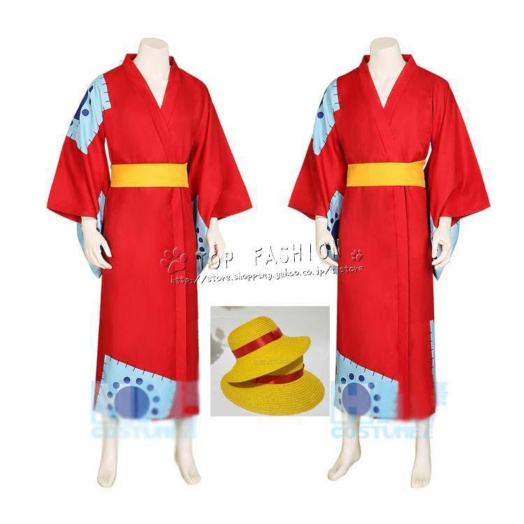 【品質良い 大好評中】ONE PIECE 海賊王 風 ワンピース ルフィ ルフィ太郎 ワノ国 浴衣 和服 コスプレ衣装 ウィッグ 仮装 cosplay コスチューム 文化祭 ハロウイン