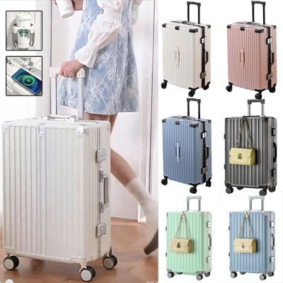 新作 2023 スーツケース 多機能 キャリーケース アルミフレーム 機内持ち込み 軽量 大型 360回転キャスタ 静音 旅行バック 多色 キャリーバッグ 修学 旅行