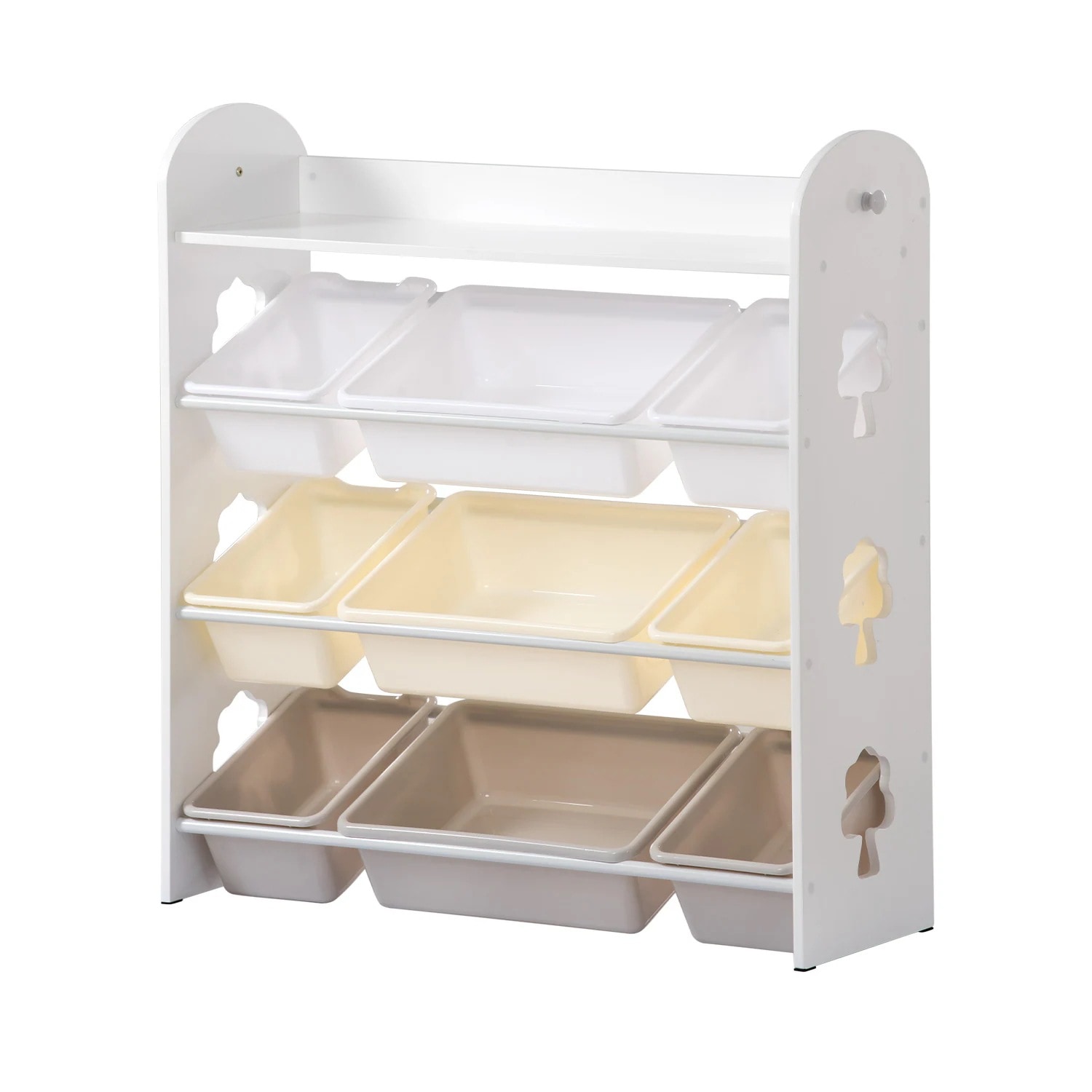 1738【人気商品】おもちゃ収納4段ラック 子ども用家具　MDF木製 7,806円