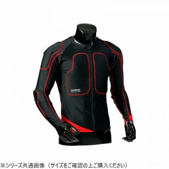 SDW-3059A プロテクターインナージャケット サマー （吸水速乾/抗菌） ブラック/レッド L SDW3059A-L