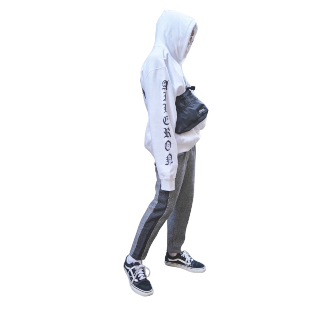 Side Line Herringbone Pants (grey) A,D,G レディース