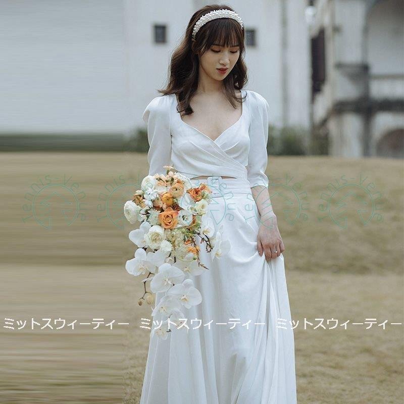 ウェディングドレス ロングドレス 花嫁 ウエディングドレス パーティードレス 披露宴 二次会 結婚式