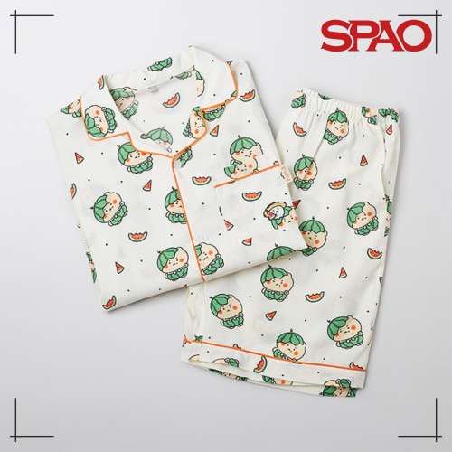 SPAO こわれたクマ 半袖パジャマ(IVORY) かわいい 部屋着 韓国人気