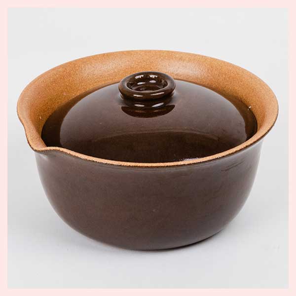 レンジ蒸し鉢／飴色 信楽焼 日本製 陶器製 mei-03BW