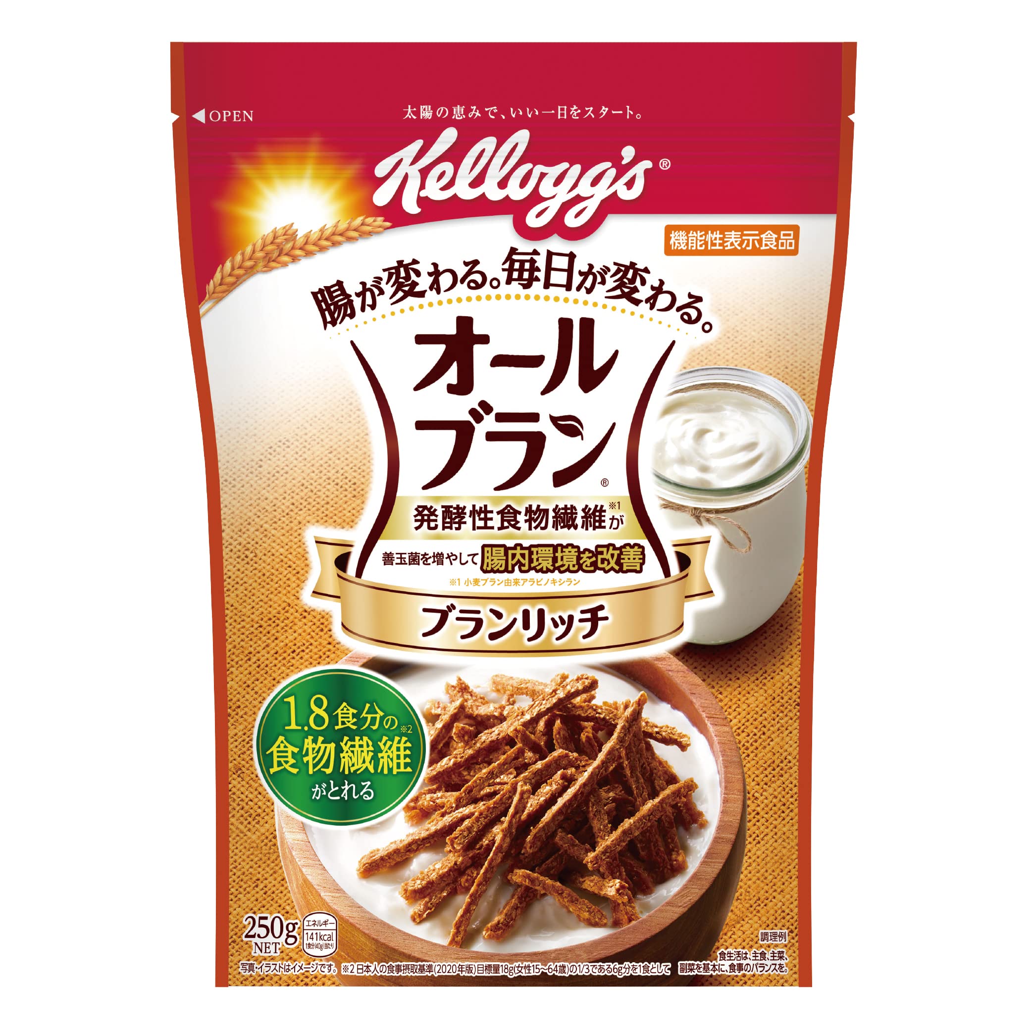 オールブラン ブランリッチ 250g ×6袋 小麦ふすま シリアル 腸活 発酵性 食物繊維 4,202円