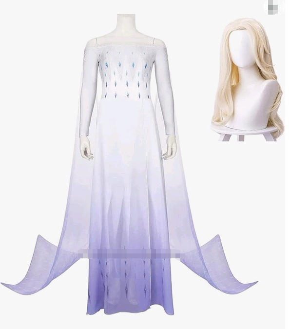 Frozen II 2 Queen Elsa of Arendelle アナと雪の女王2 エルサ コスプレ衣装+ウィッグ（靴別売り）コスチューム 変身 仮装 ステージ服 舞台 ハロウィン クリスマス