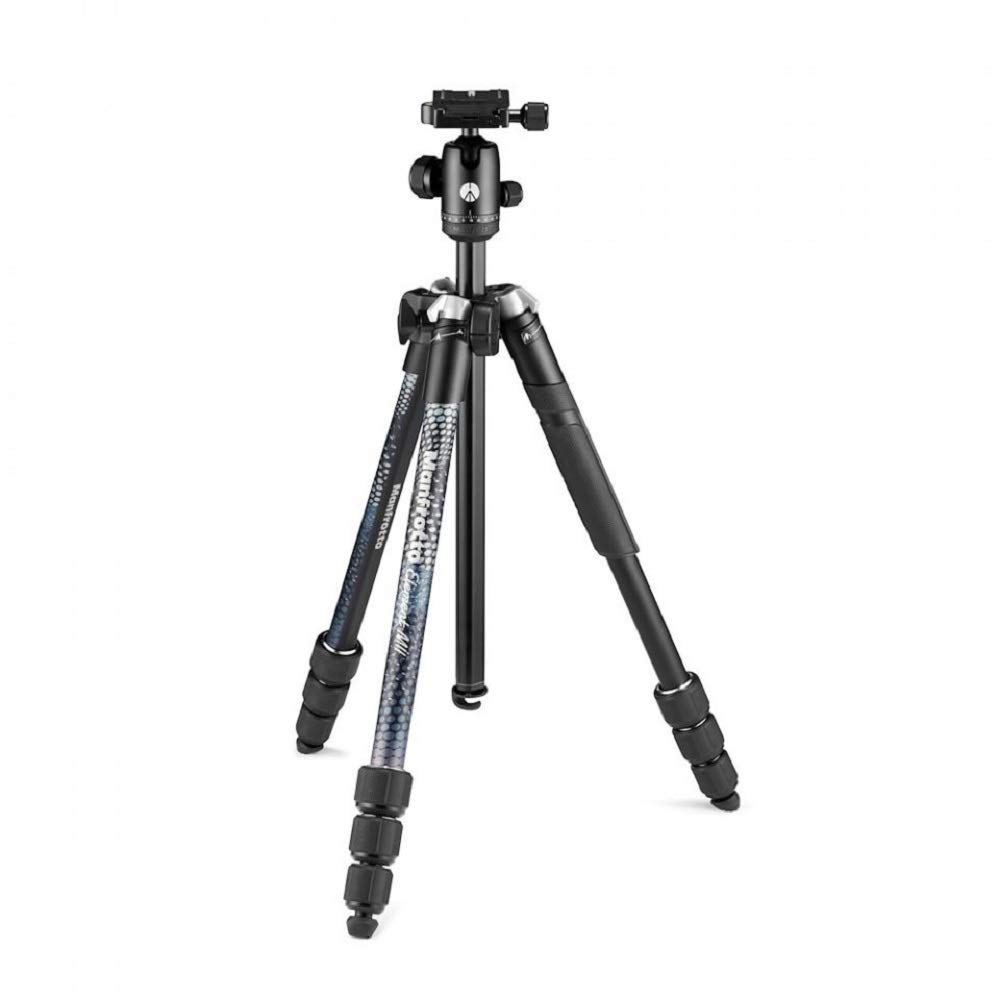 マンフロット(Manfrotto) Element MII アルミ三脚 4段 黒 180折りたたみ式 ツイストロック 最大耐荷重UNI/PdR 105:2021 8 kg 一眼レフ対応 MKELMI