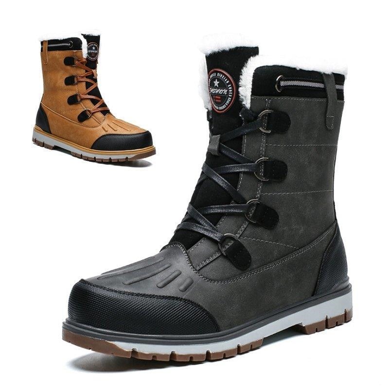 スノーシューズ スエード スノーブーツ 防寒ブーツ 裏起毛 メンズ 雪靴 防寒靴 防寒防滑防水 カジュアル 通勤用 保暖 冬用 滑り止め