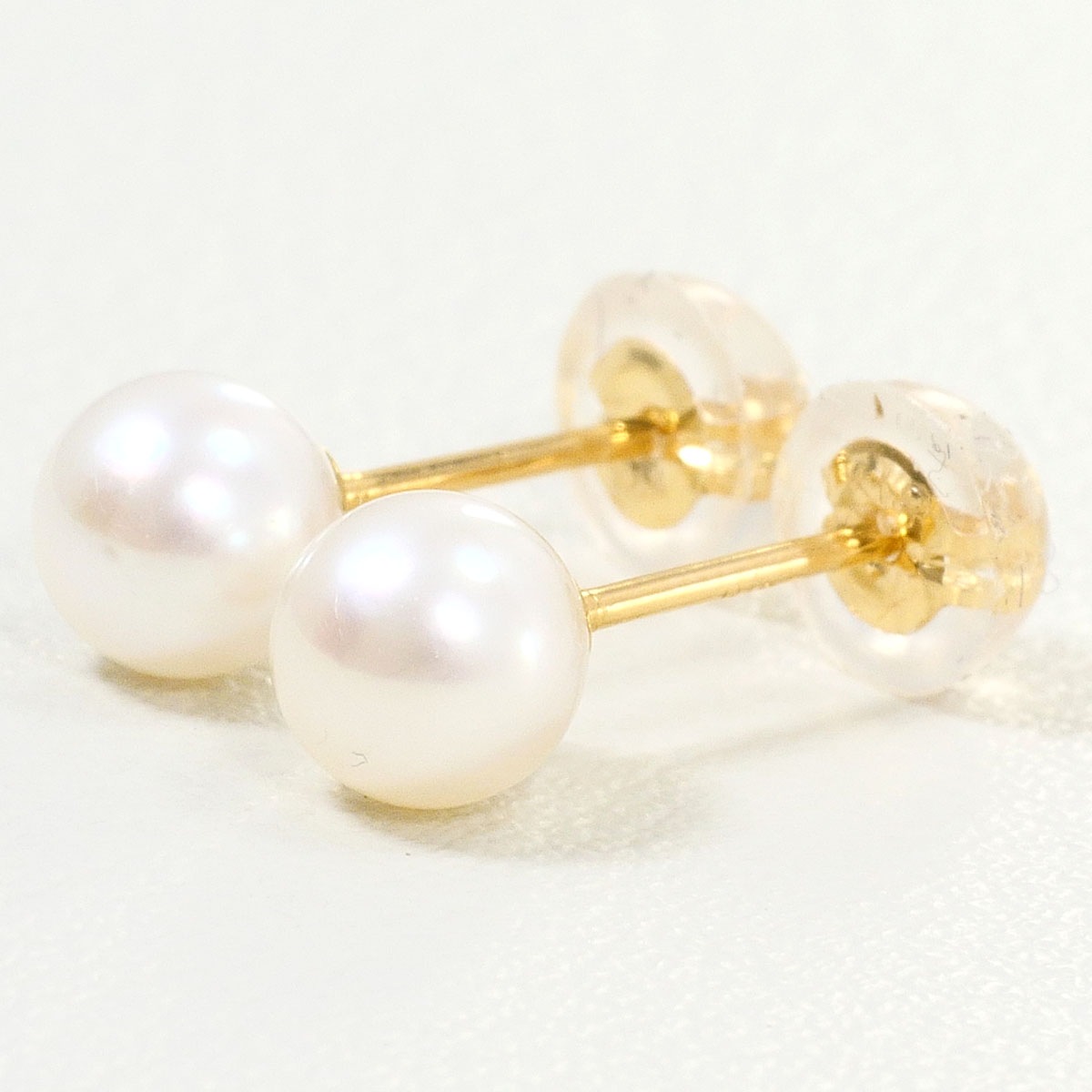 K18 18金 YG イエローゴールド ピアス パール（真珠） 総重量約0.4g ジュエリー 中古