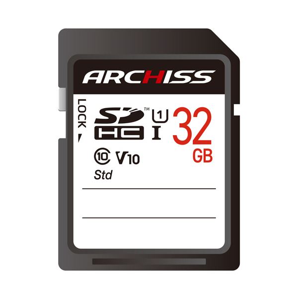 （まとめ） アーキスSDHCカード UHS-1 CLASS10 紙パッケージ 32GB AS-032GSD-SU1 1枚 [x5セット]