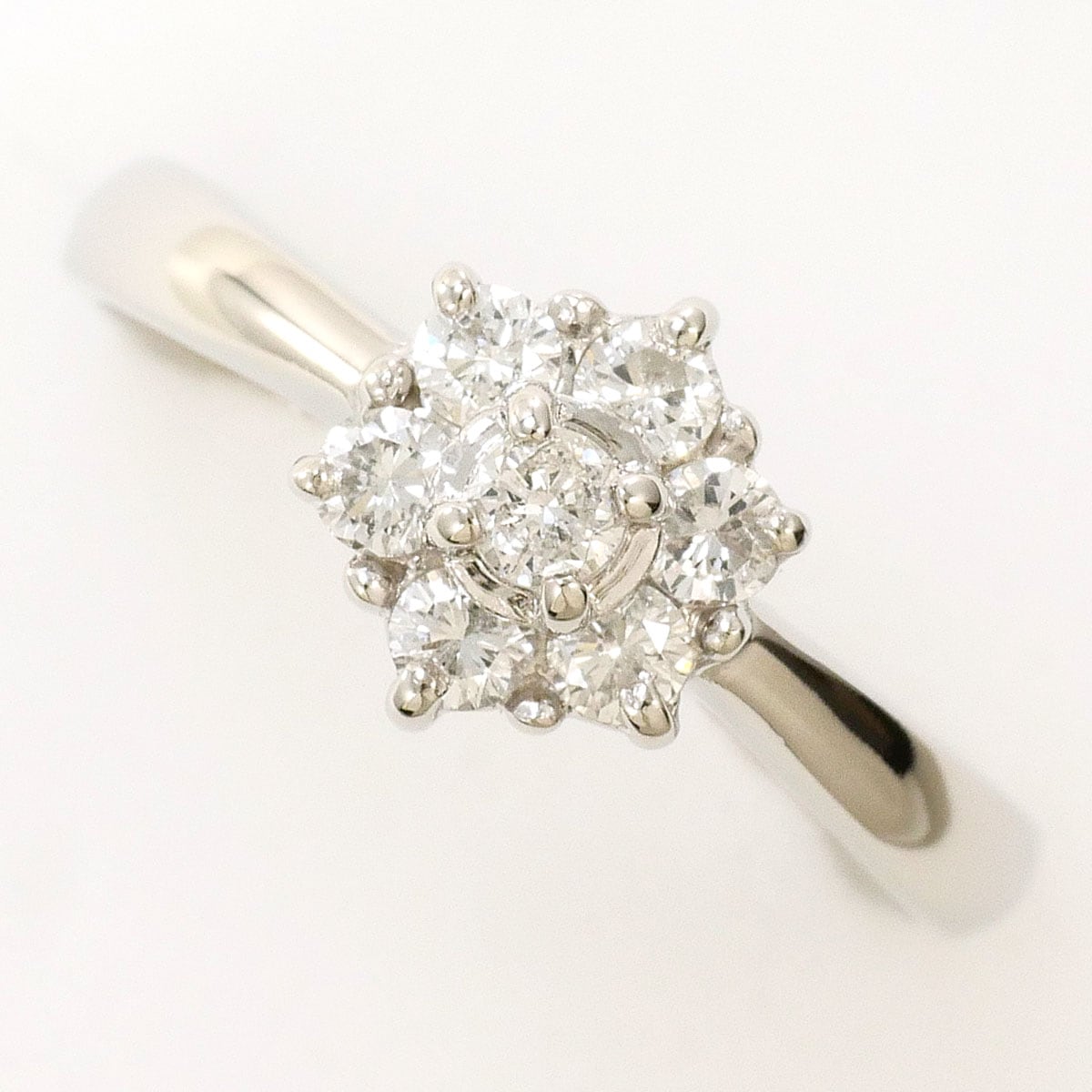 PT900 プラチナ リング・指輪 9号 ダイヤモンド 0.30 ct 総重量約2.7g 中古