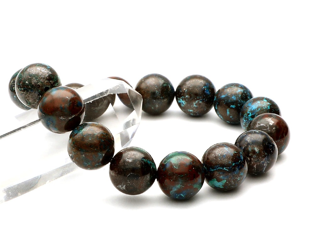 クリソコラ ブレスレット 12mm パワーストーン ブレスレット メンズ 天然石 数珠 アクセサリー メンズブレスレット レディースブレスレット パワーストーンブレスレット 天然石ブレスレット 男性用