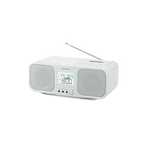 ソニー CDラジオカセットレコーダー CFD-S401 : FM/AM/ワイドFM対応 大型液晶/カラオケ機能搭載 電池駆動可能 ホワイト CFD-S401 W