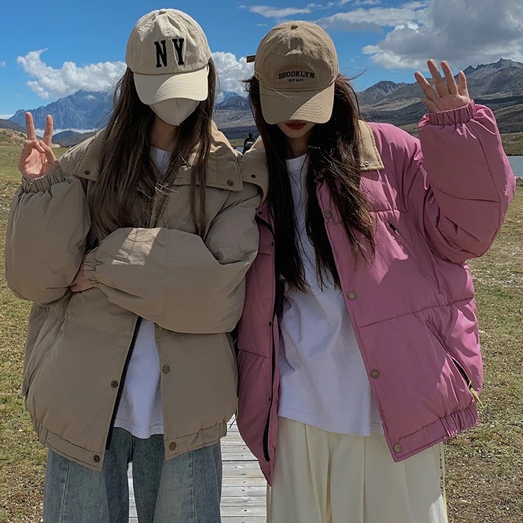綿衣女2024冬の新型韓国版ダウン綿服の短い立襟は学生のパン服のコートの潮を厚くした