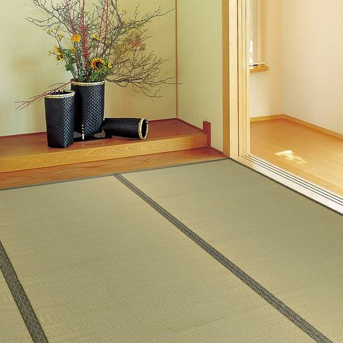 【メーカー直送品】萩原 い草カーペット 柳川 本間4.5帖