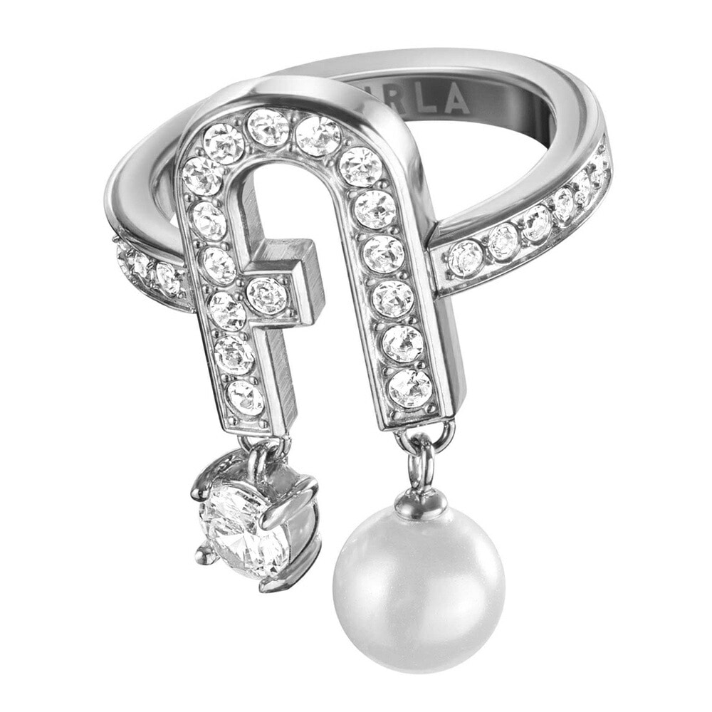 フルラ リング 指輪 12号 ブランド レディース ファッション アーチパール シルバー ステンレス クリスタル 人工パール アクセサリー おしゃれ かわいい 大人 女性デート パーティ 結婚式 記念