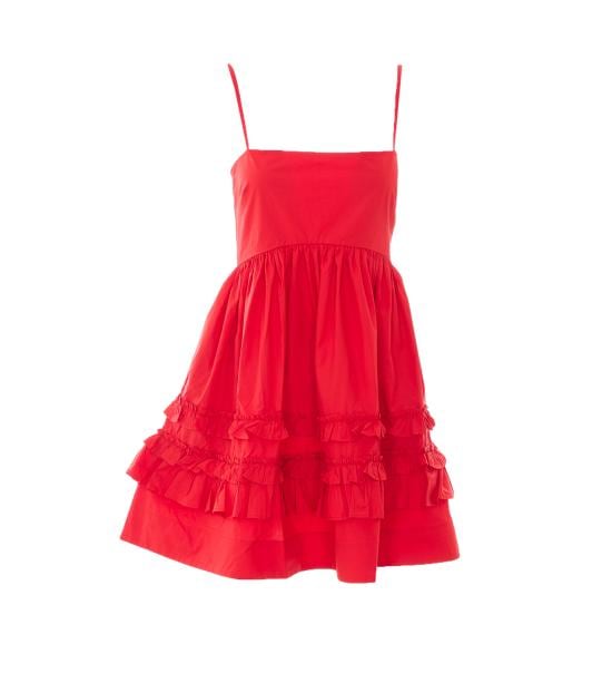 GANNI Women Mid Skirts A1030705 474 Red