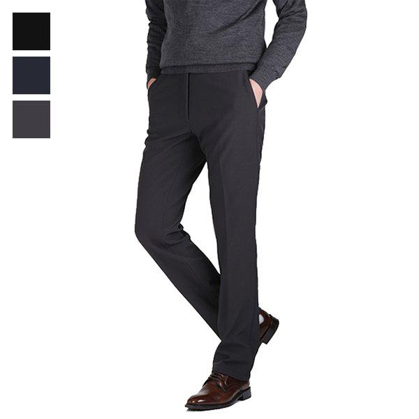 メンズ冬バンディングスパン綿起毛スラックス LV-SPK-703-グレー