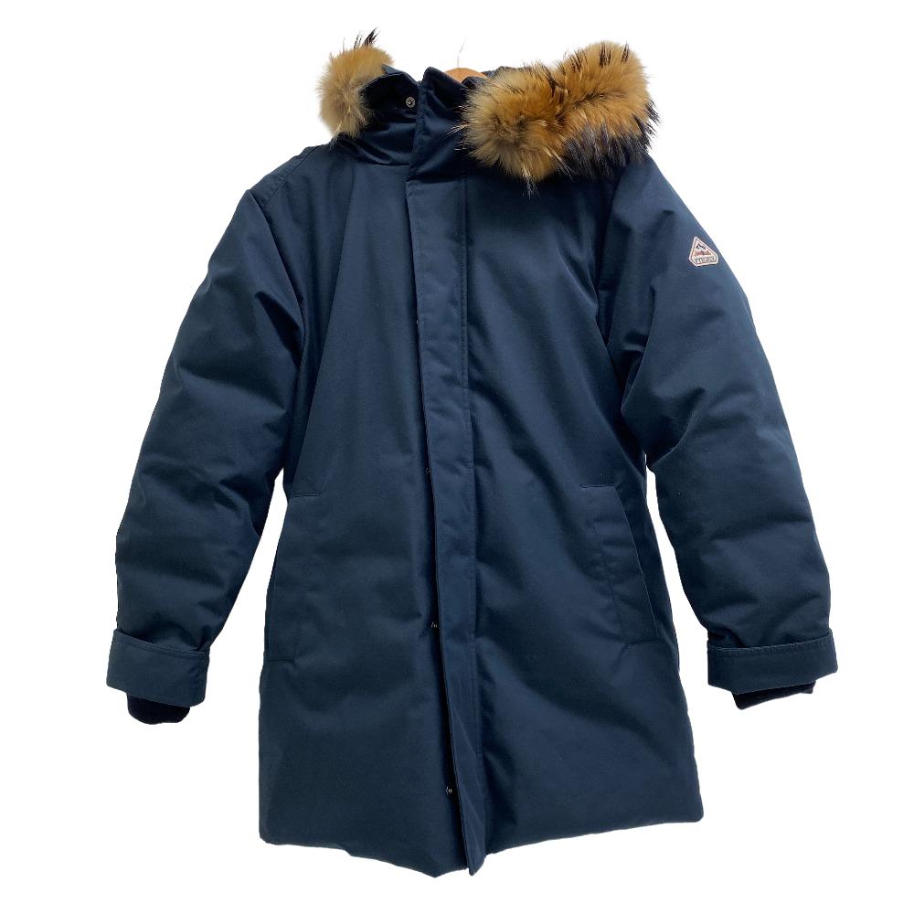 ANNECY FUR INTL ポリエステル ダウンジャケット ネイビー メンズ