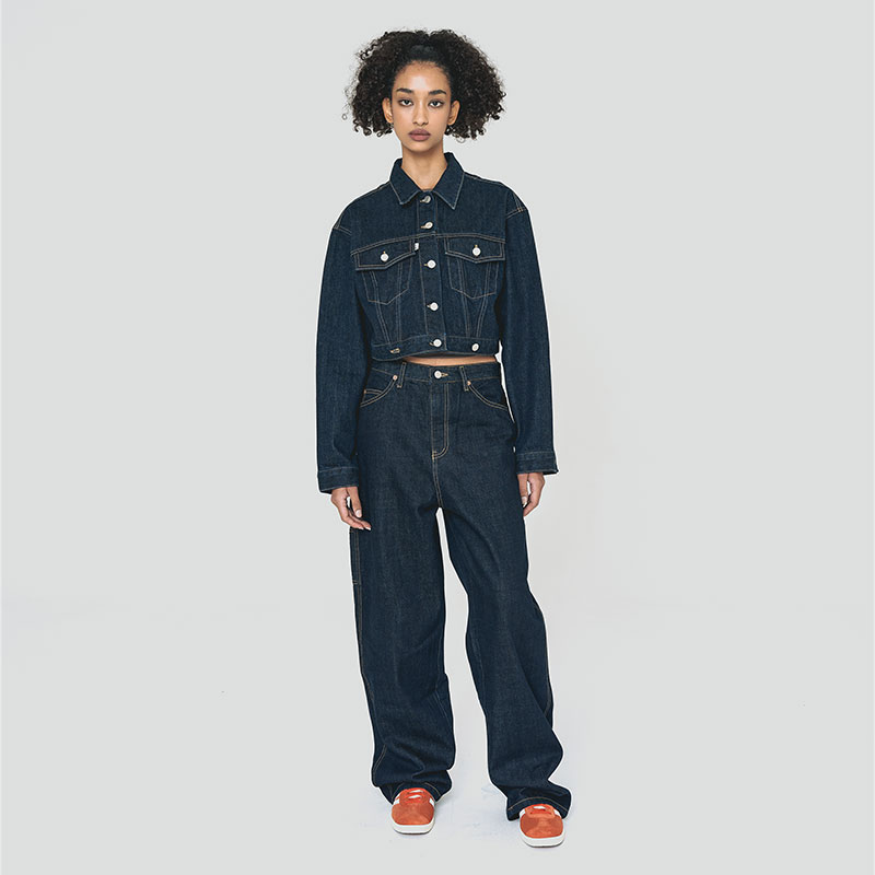 USA TRUCKER JACKET INDIGO BLUE