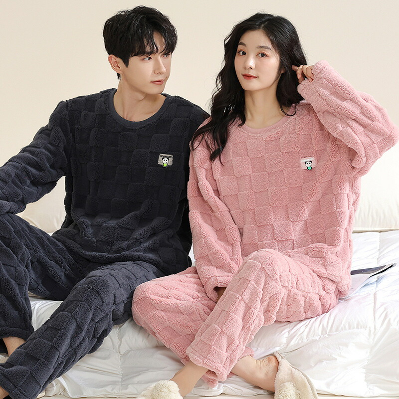 パジャマ レディース メンズ 冬 冬用 ペア パジャマ暖かい ばくね もこもこ 上下セット あったか ルームウェア ゆったりシルエット 静電気防止 部屋着 防寒 柔らか フランネル セットアップ