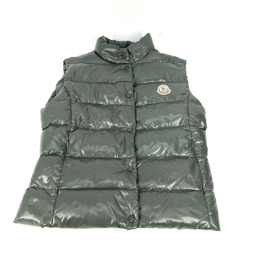 MONCLER モンクレール ダウンベスト ロゴ ワッペン アパレル ダウン ベスト アウター ナイロン カーキ