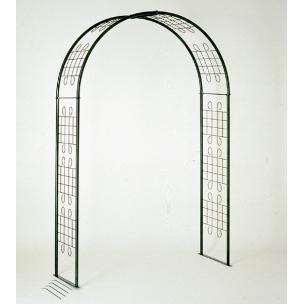フラワーアーチ/ガーデニング用品 (幅124cm) スチールパイプ製 日本製 『エクセレント』 (園芸 庭 花 エクステリア)