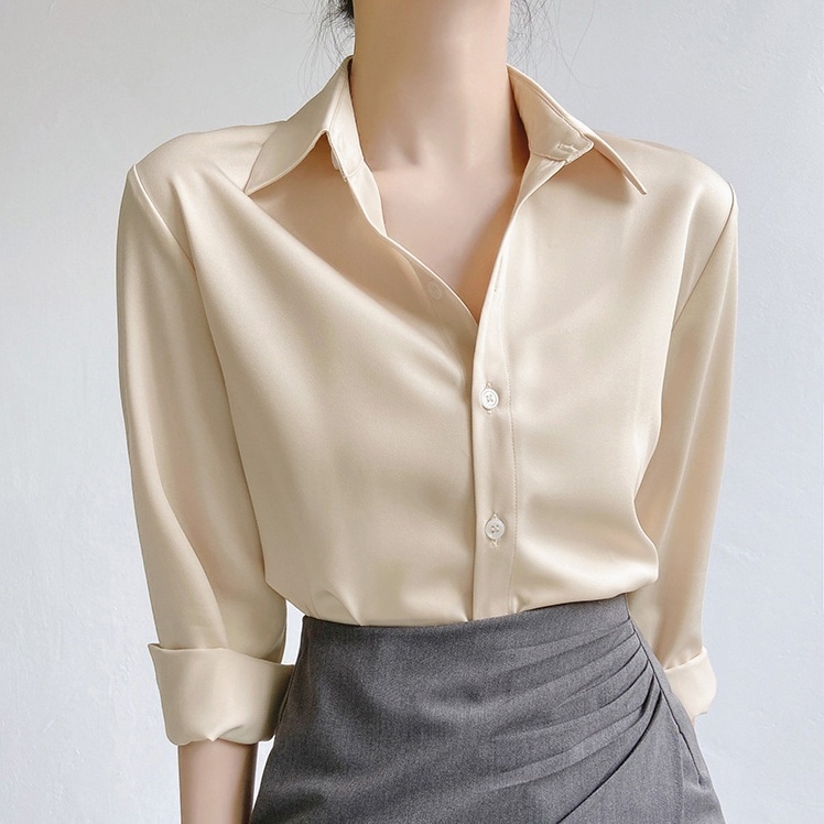 トップス シャツ ミディアム丈 袖あり 長袖 レディース 個性的 襟付き 開襟 ワイド 薄手 大人 可愛い きれいめ シンプル カジュアル おしゃれ 上品 こなれ感 クール エレガント OL