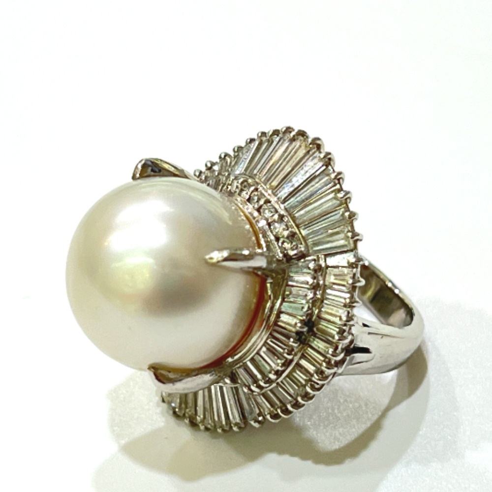 jewelry ジュエリー リング・指輪 Pt900 D3.30ct ダイヤ パール16.5ｍｍ リング 指輪 Pt900 シルバー