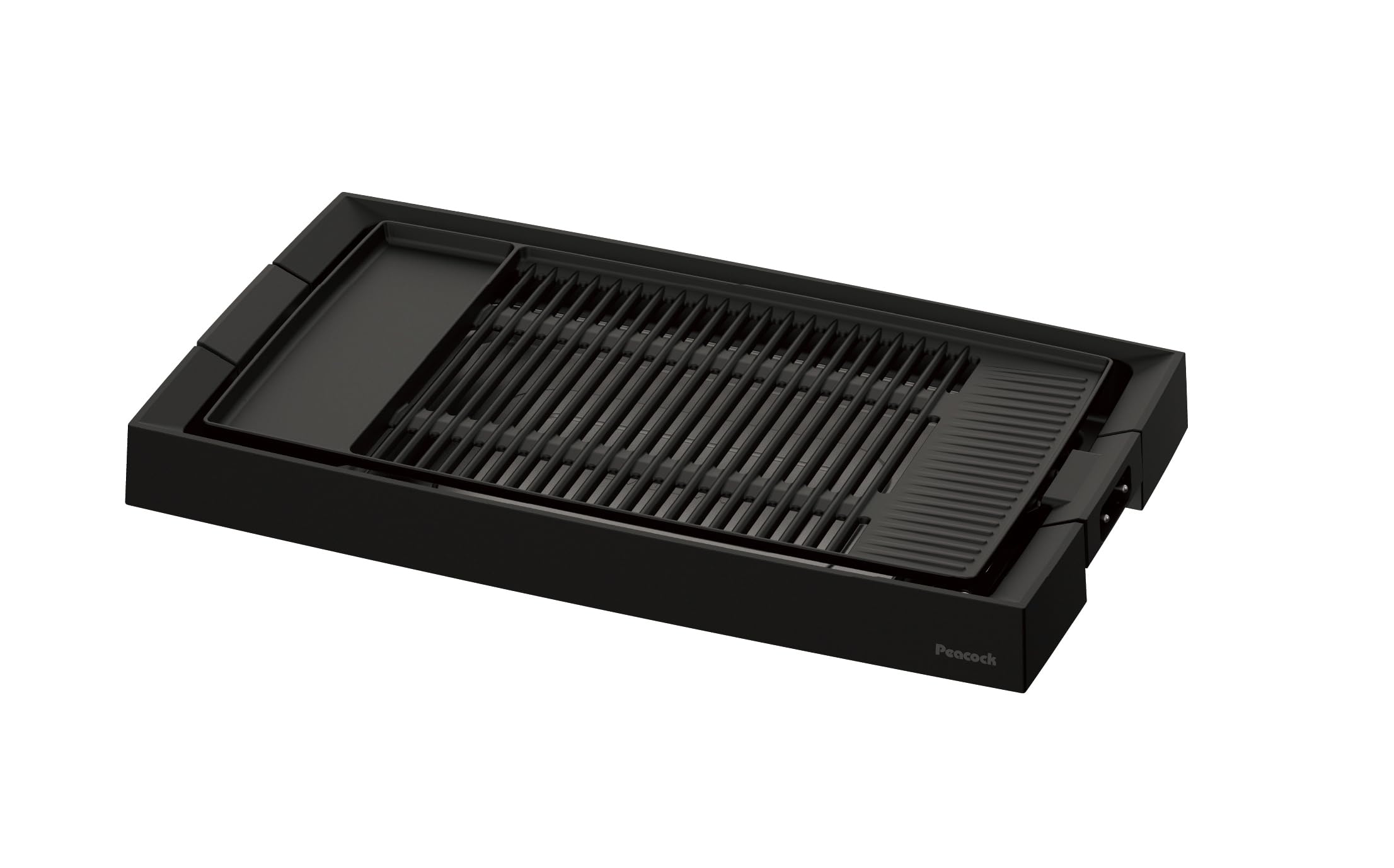 ピーコック 焼肉プレート 煙が出にくい 電気焼肉器 煙約85%カット 油はね約97%削減 油受け皿付き 焼肉 ホットプレート WY-E130 B