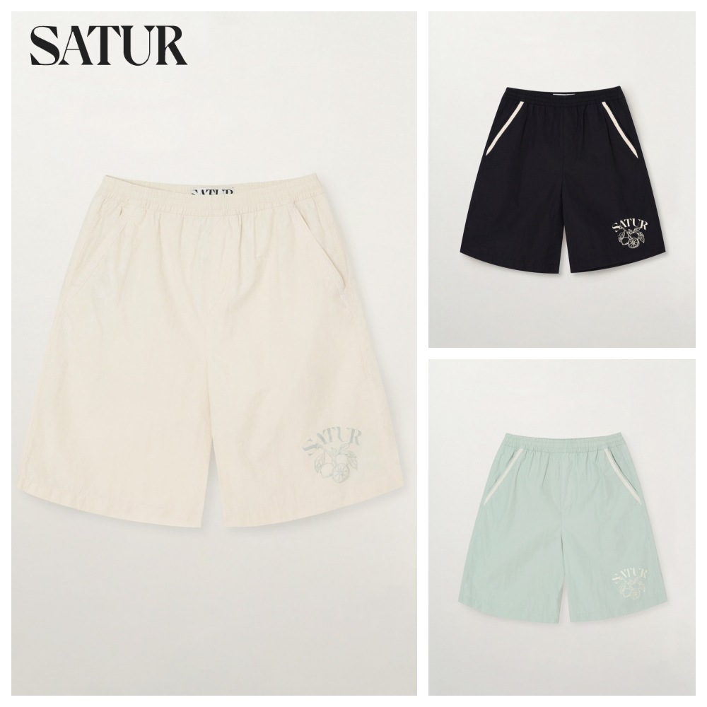 Citron Graphic Nylon Bermuda Pants