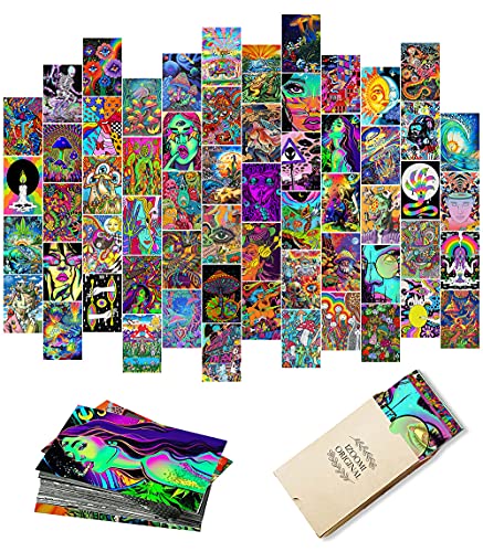 超熱 Hippie Trippy Pi Aesthetic Kit Collage Wall Drippy 絵画