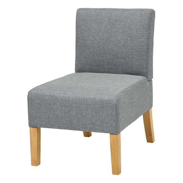 ダイニングソファ1P ライトグレー FL-8614NA-LGY