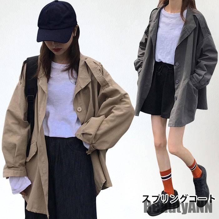新生活 スプリングコート レディース トレンチコート ミドルコート ミディアム丈 体型カバー 春アウター 秋アウター ライトアウター ゆったり 春秋 冬新作 秋 春 冬 秋ファッション 冬物 春物 秋