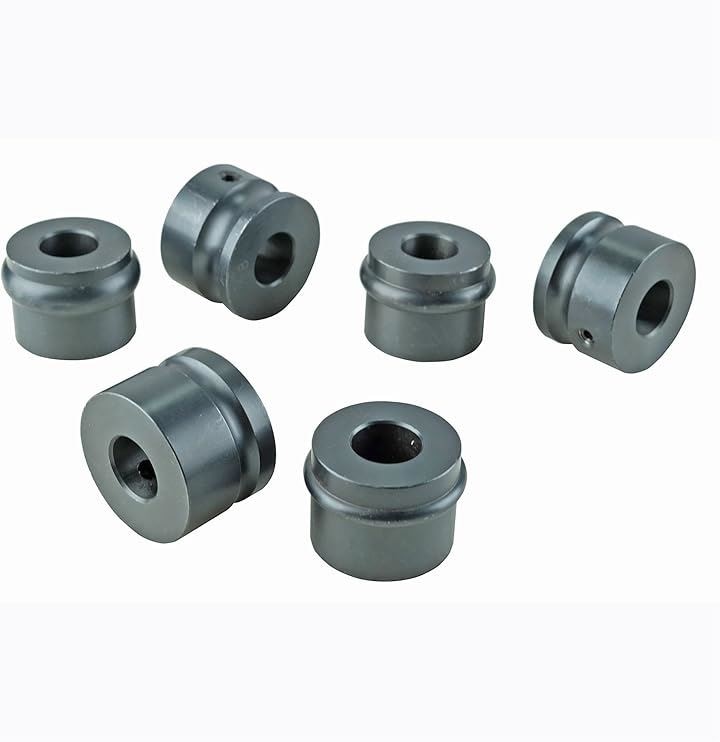 KF5019 ビーズローラー ハーフラウンドダイセット 6ダイ付き 1/4インチ 3/8インチ 1/2インチ半径ダイス シャフト 22mm 0.866インチ(ブラック)