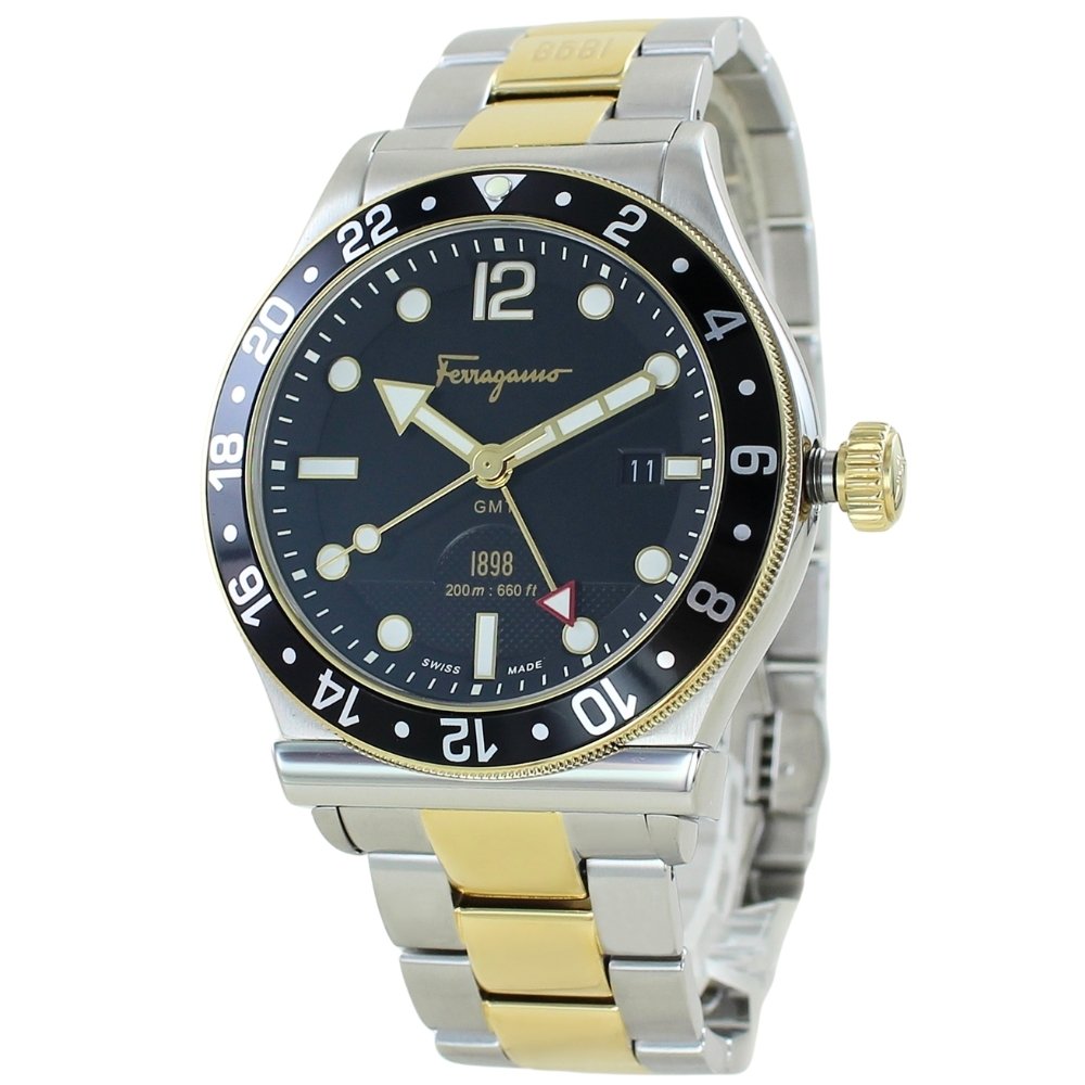 サルヴァトーレ フェラガモ 腕時計 手表 メンズ シンプル GMT 海外 出張 誕生日プレゼント 男性 40代 50代 60代 結婚記念日 夫 旦那 父 プレゼント ブランド 男性用腕時計 誕生日 還