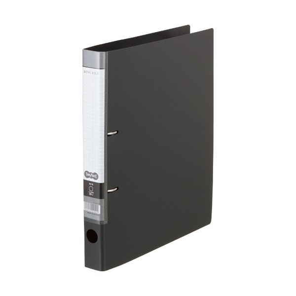 （まとめ） Dリングファイル A4-S 背幅37mm ダークグレー 10冊 [x10セット]