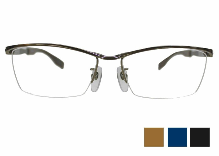 ウィリスアンドガイガー Willis&Geiger wg-1010 wg1 メガネ メンズ ナイロール ハーフリム チタン 伊達 度付き 老眼鏡 遠近両用 56ロ16