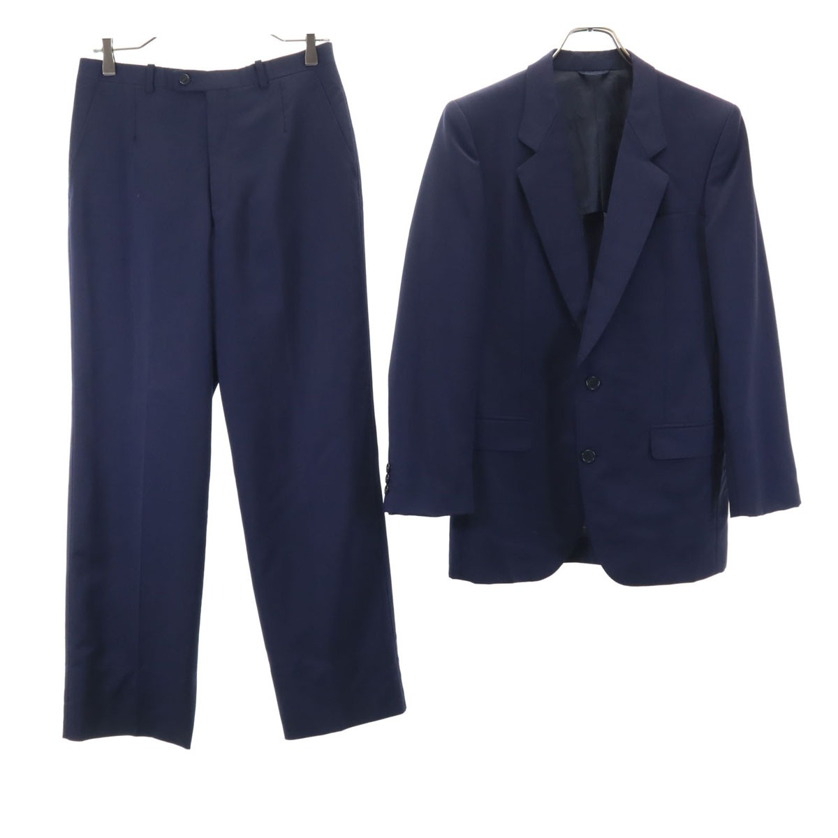 90s オールド スーツ 上下セットアップ H48-25-79 ネイビー メンズ 古着