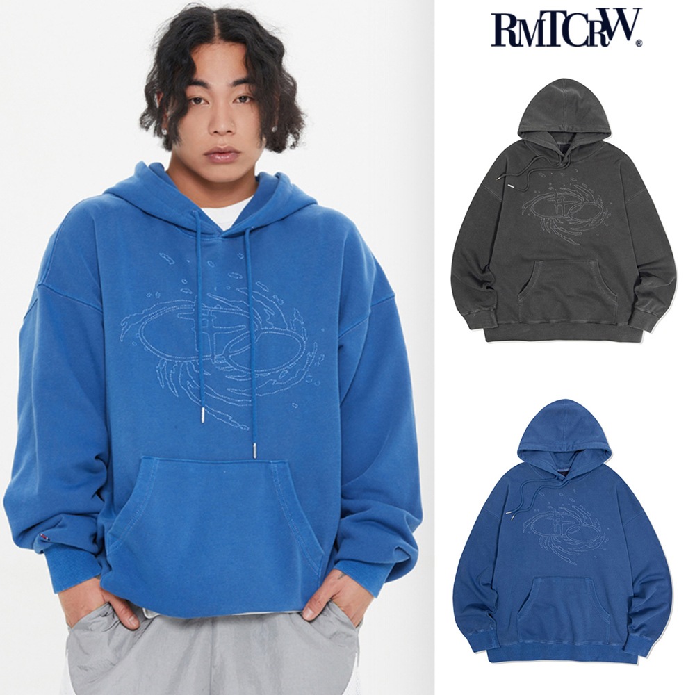 【ROMANTIC CROWN】 SHINING LOGO WASHED HOODIE
