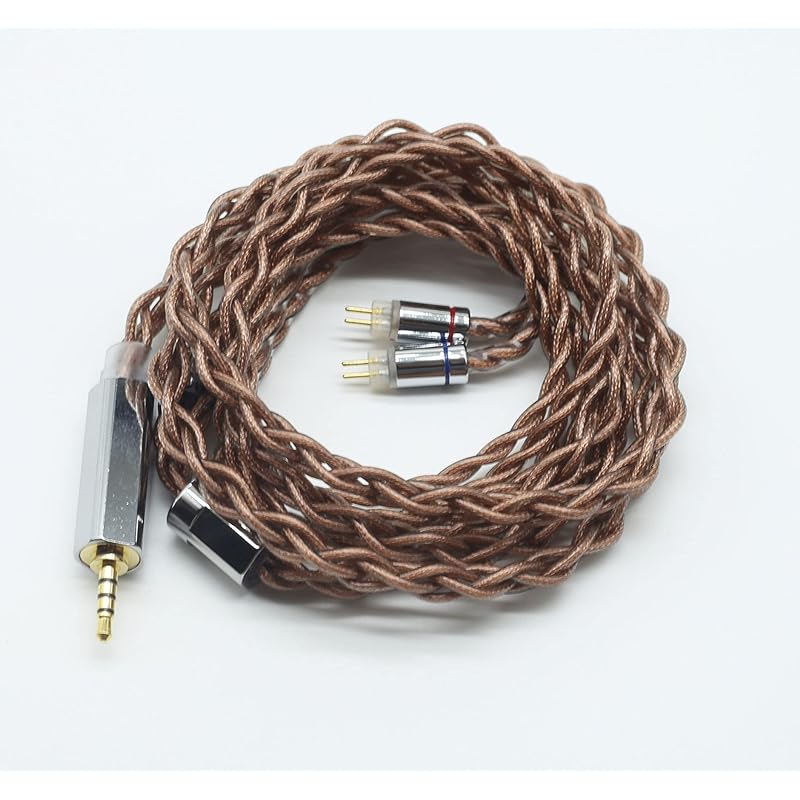 【JSHiFi-Lion】2pin2.5mmリケーブル4芯単結晶銅ケーブル 2pin2.5mmアップグレードケーブル 2pinイヤホン交換ケーブル (2pin2.5mm)