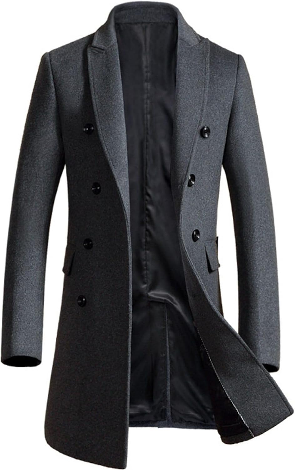 テーラードジャケット ハーフ丈 コート 混紡 メンズ チェスターコート 冬服 スーツ ダブルブレスト ビジネス メルトンコート シンプル 着心地良い 暖かい 防寒 紳士服 スリム アウター