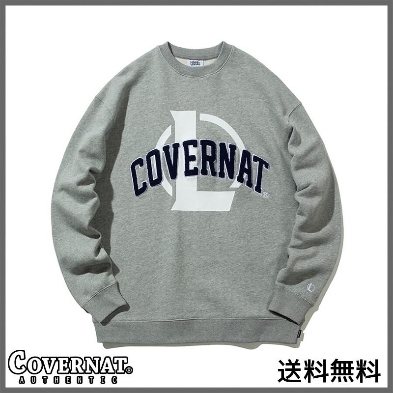 [韓国直配送][COVERNAT]C X LoL SYMBOL ARCH LOGO CREWNECK GREY