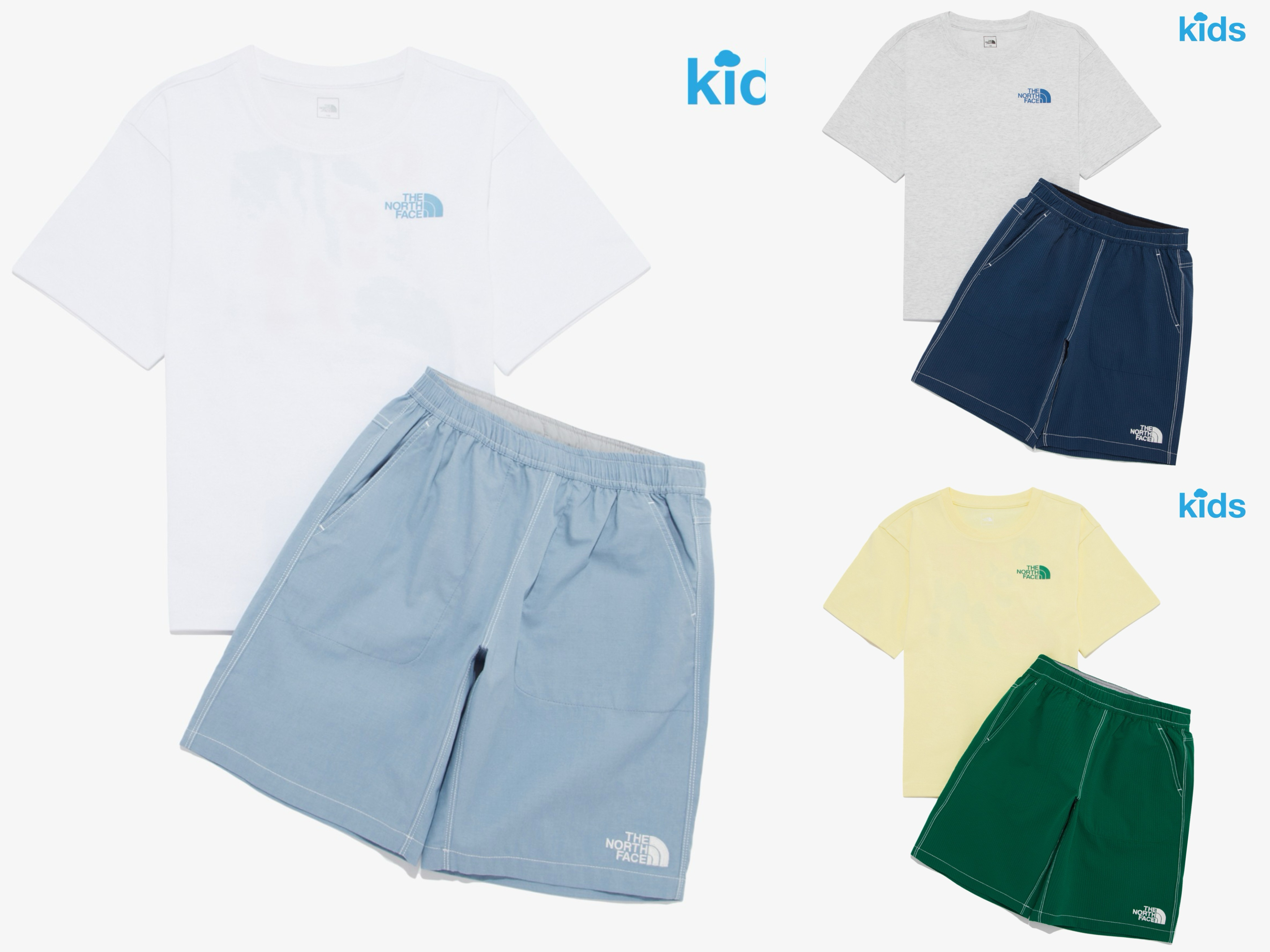 NT7UR26正規品保証 関税負担なし KS HIKE CREW SETキッズ Tシャツ ショートパンツ