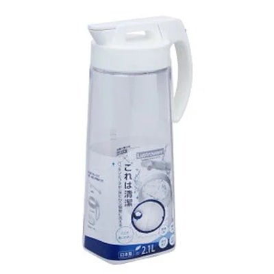他サイト： 片手でらくらくワンタッチ開閉式冷水筒タテヨコイージーケアピッチャー 2.1L ホワイト K1276の商品画像