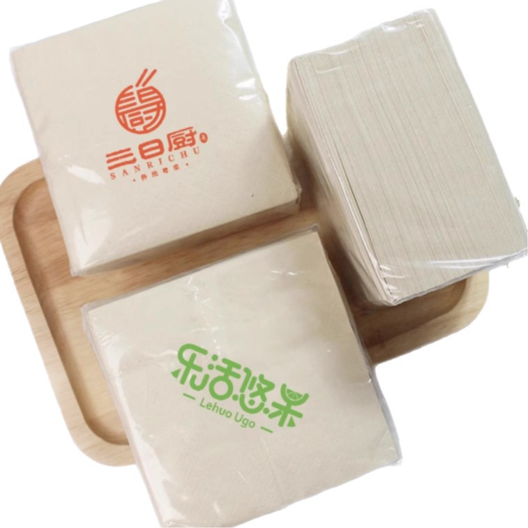 4800枚のナプキンカスタム印刷可能ロゴホテルホテルレストランレストランの飲食本色の紙抜き注文箱付きナプキン