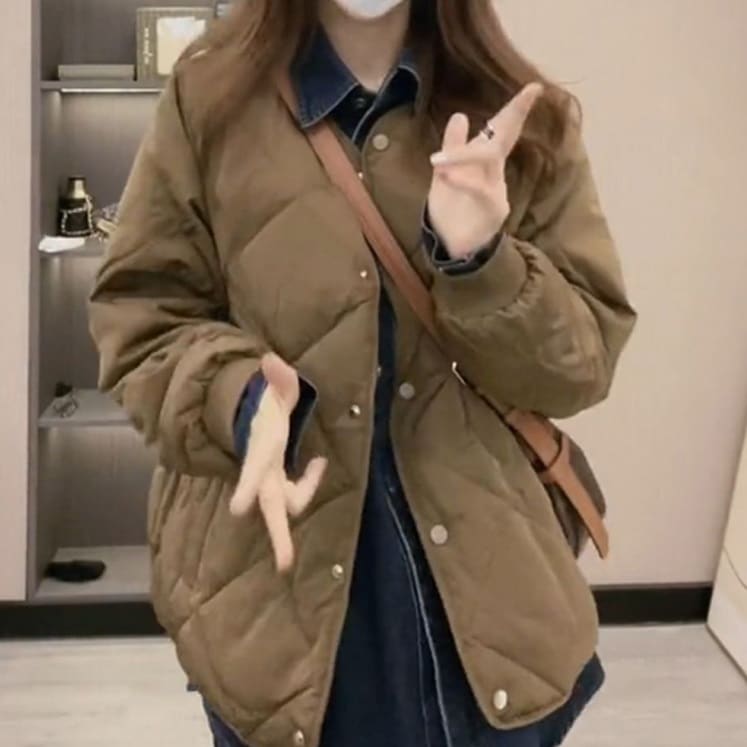 アウター ジャケット 上着 ショート ショート丈 袖あり 長袖 キルティング かわいい 大人可愛い シンプル カジュアル 大人 おしゃれ お洒落 かっこいい レトロ 大人女子 こなれ感 ラフ