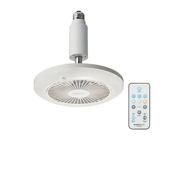 ドウシシャ サーキュライト ソケットシリーズ E26モデル 調色 60W相当 人感センサー機能付き 風量3段階 リ