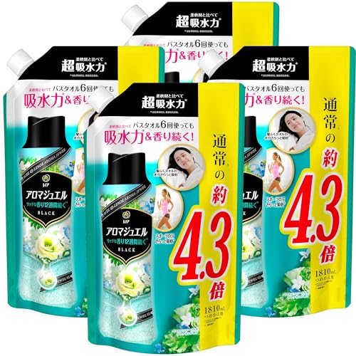 レノア ハピネス アロマジュエル 香り付け専用ビーズ パステルフローラル＆ブロッサム 詰め替え 1,810mL4袋 [大容量] [ケース品]