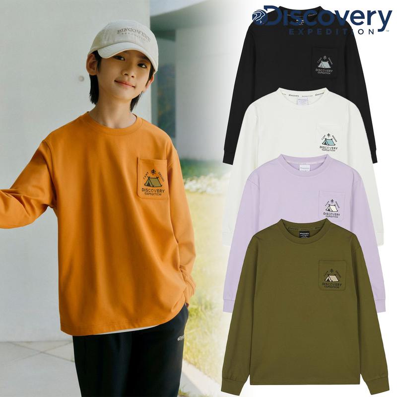 キッズポケットグラフィック長袖Tシャツ DKRL12054